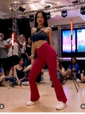 Lure Fitness Bachata Pro Teardrop Pants in Marron Color